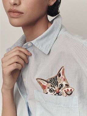 Anthropologie Cat Shirt. Size Small